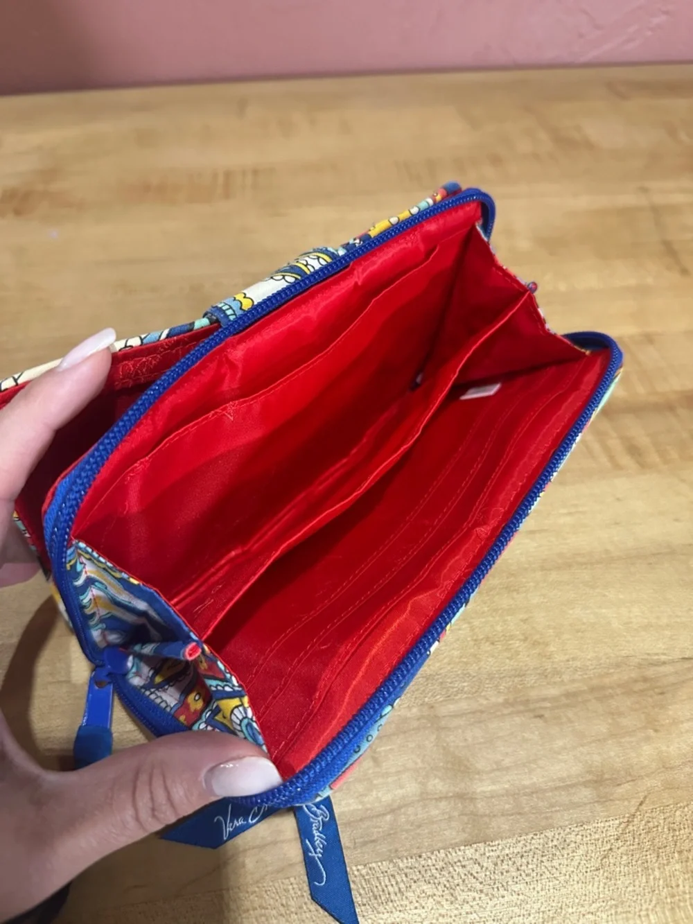 Vera Bradley Multicolor Paisley Quilted Zip Around Wallet - Picture 6 of 8